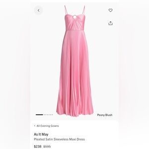 As It May
Pleated Satin Sleeveless Maxi Dress